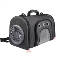 HKM-512915 Durable Oxford Fabric Pet Carrier with Side Mesh Ventilation and Cooling Fan
