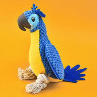 HKM-512915 Plush Sounding Bird Toy - Light Blue Parrot, Dark Blue Parrot, Green Sparrow, Green Thrush