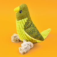 HKM-512915 Plush Sounding Bird Toy - Light Blue Parrot, Dark Blue Parrot, Green Sparrow, Green Thrush