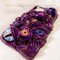 HKM-512979 Horror-Themed Silicone Phone Case with 3D Eye Design