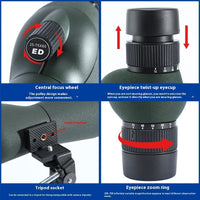 HKM-513107 HD Monocular Zoom Telescope with Phone Clip and Support for Outdoor Use
