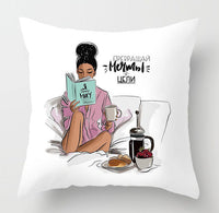 HKM-513107 Mother's Day Peach Skin Pillowcase - 45x45cm Parent-Child Design