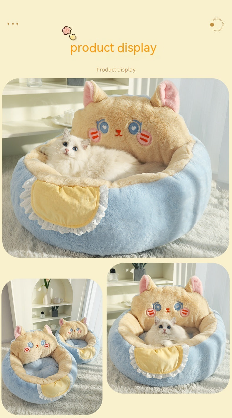 HKM-513171 Cozy Deep Sleep Pet Bed Mat for Cats - Available in Two Sizes