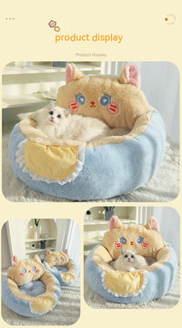 HKM-513171 Cozy Deep Sleep Pet Bed Mat for Cats - Available in Two Sizes