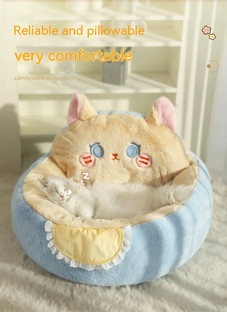 HKM-513171 Cozy Deep Sleep Pet Bed Mat for Cats - Available in Two Sizes