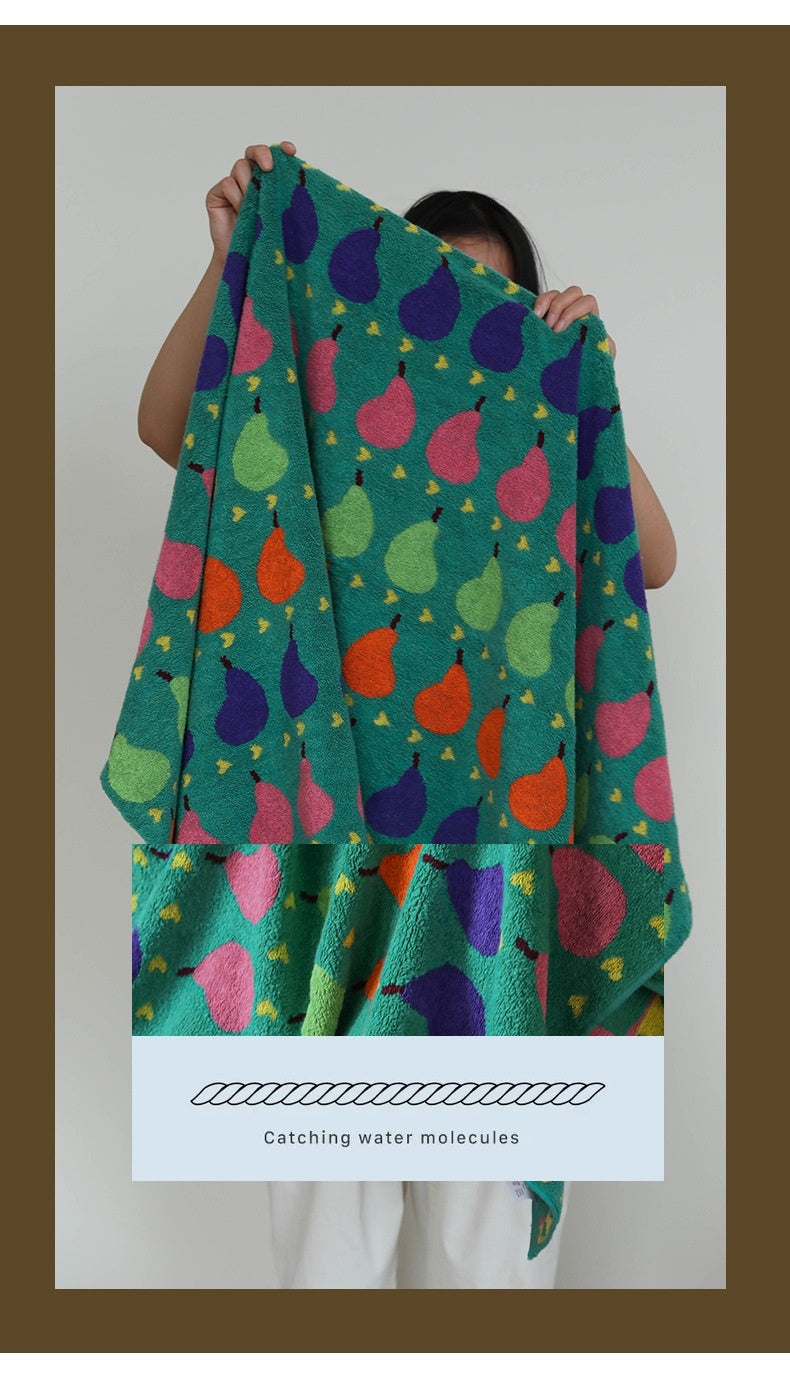 HKM-513299 Children's Absorbent Square Towel in Pure Cotton - Available in Pear Green, Beige, and Yellow