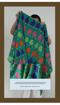 HKM-513299 Children's Absorbent Square Towel in Pure Cotton - Available in Pear Green, Beige, and Yellow