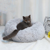 HKM-513427 Pet Litter Thickened Round Plush Cat Litter In Autumn And Winter Warm Litter Mat Supplies