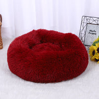 HKM-513427 Pet Litter Thickened Round Plush Cat Litter In Autumn And Winter Warm Litter Mat Supplies