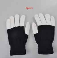 HKM-513491 Rainbow LED Glowing Gloves - Multi-Flash Options for Dance and Performance