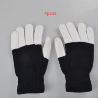HKM-513491 Rainbow LED Glowing Gloves - Multi-Flash Options for Dance and Performance