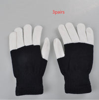 HKM-513491 Rainbow LED Glowing Gloves - Multi-Flash Options for Dance and Performance