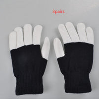 HKM-513491 Rainbow LED Glowing Gloves - Multi-Flash Options for Dance and Performance