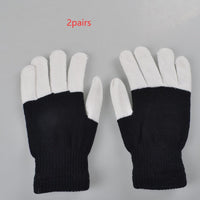 HKM-513491 Rainbow LED Glowing Gloves - Multi-Flash Options for Dance and Performance