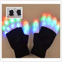 HKM-513491 Rainbow LED Glowing Gloves - Multi-Flash Options for Dance and Performance