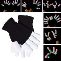 HKM-513491 Rainbow LED Glowing Gloves - Multi-Flash Options for Dance and Performance