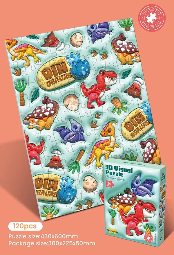 HKM-513555 Animal-Shaped Soft Bump Puzzles for Kids - Educational DIY Toy Set for Toddlers and Children