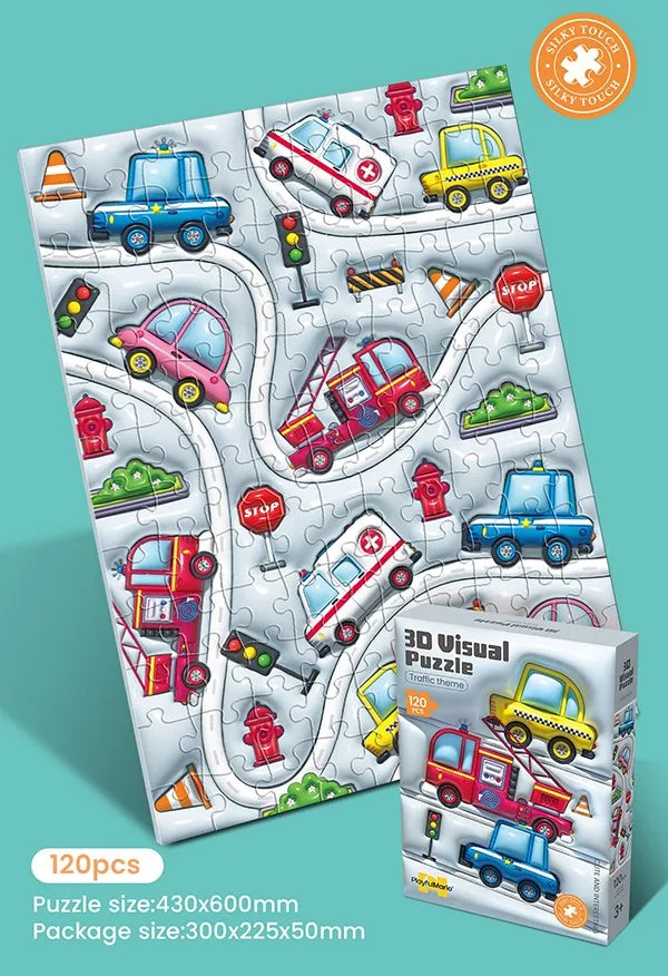 HKM-513555 Animal-Shaped Soft Bump Puzzles for Kids - Educational DIY Toy Set for Toddlers and Children