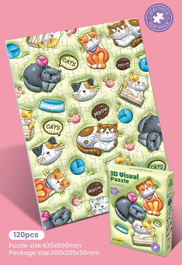 HKM-513555 Animal-Shaped Soft Bump Puzzles for Kids - Educational DIY Toy Set for Toddlers and Children
