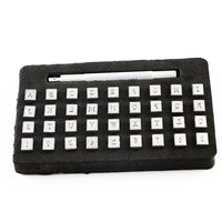 HKM-513555 Leather Steel Stamp Set for English Letters - 37PC, 4mm & 6mm Sizes