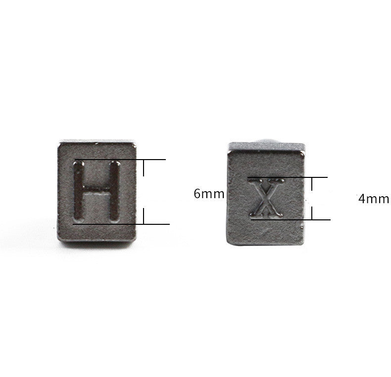 KTX-513555 Leather Steel Stamp Set for English Letters - 37PC, 4mm & 6mm Sizes