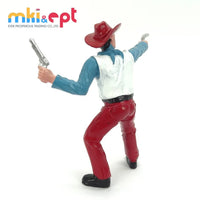 HKM-513683 Cowboy Action Figure Playset - Mini Toy Figures with Accessories for Kids 2-7 Years