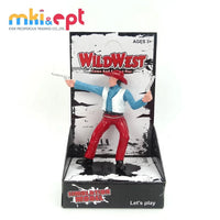 HKM-513683 Cowboy Action Figure Playset - Mini Toy Figures with Accessories for Kids 2-7 Years