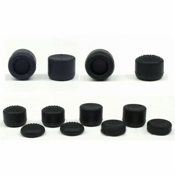 HKM-513747 Thumb Stick Grip Covers for PS4 & Xbox One Controllers - 8 Pcs Black Silicone Caps