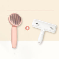 HKM-513811 Cat Hair Cleaning Comb Brush - ABS, PP, TPE, Stainless Steel, 191x77mm