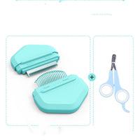 HKM-513811 Cat Hair Cleaning Comb Brush - ABS, PP, TPE, Stainless Steel, 191x77mm