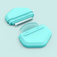 HKM-513811 Cat Hair Cleaning Comb Brush - ABS, PP, TPE, Stainless Steel, 191x77mm