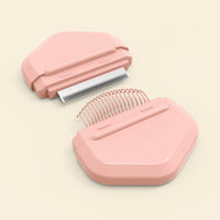 HKM-513811 Cat Hair Cleaning Comb Brush - ABS, PP, TPE, Stainless Steel, 191x77mm