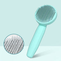 HKM-513811 Cat Hair Cleaning Comb Brush - ABS, PP, TPE, Stainless Steel, 191x77mm
