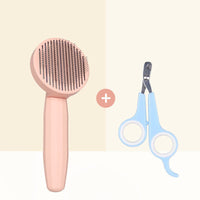 HKM-513811 Cat Hair Cleaning Comb Brush - ABS, PP, TPE, Stainless Steel, 191x77mm