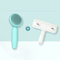 HKM-513811 Cat Hair Cleaning Comb Brush - ABS, PP, TPE, Stainless Steel, 191x77mm