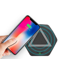 HKM-513939 Frosted Black Wireless Charger with Micro USB Interface and 7.5V Output