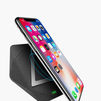 HKM-513939 Frosted Black Wireless Charger with Micro USB Interface and 7.5V Output