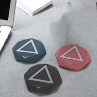 HKM-513939 Frosted Black Wireless Charger with Micro USB Interface and 7.5V Output