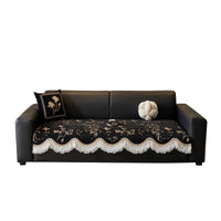HKM-513939 Universal Non-slip Chenille Sofa Cover with Solid Colors and Pillowcase
