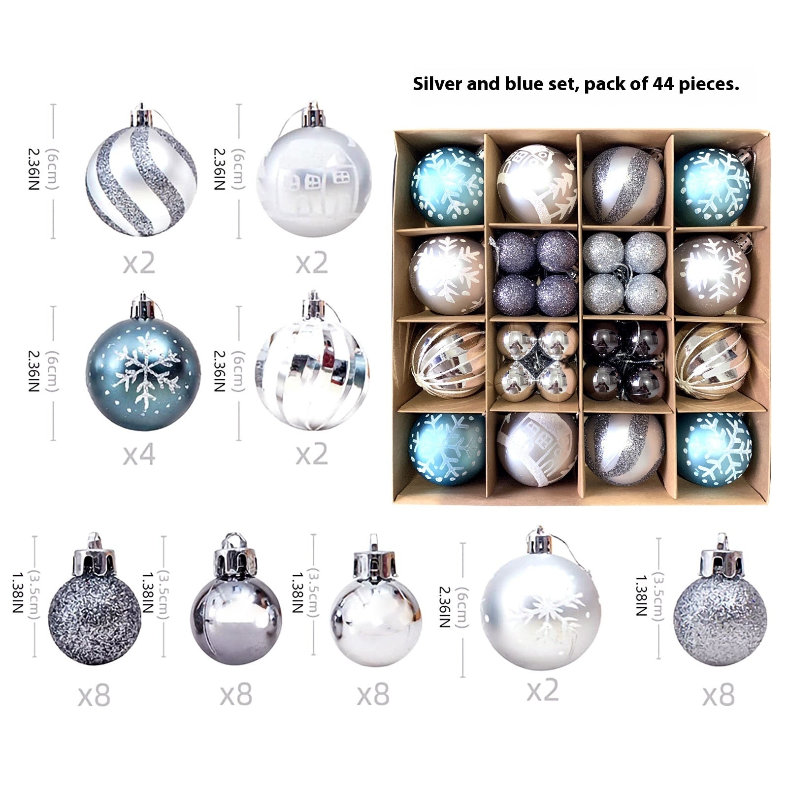 HKM-514003 Elegant Christmas Decoration Pendant - Electroplated Plastic Decorative Ball in Special-shaped Design, European & American Style