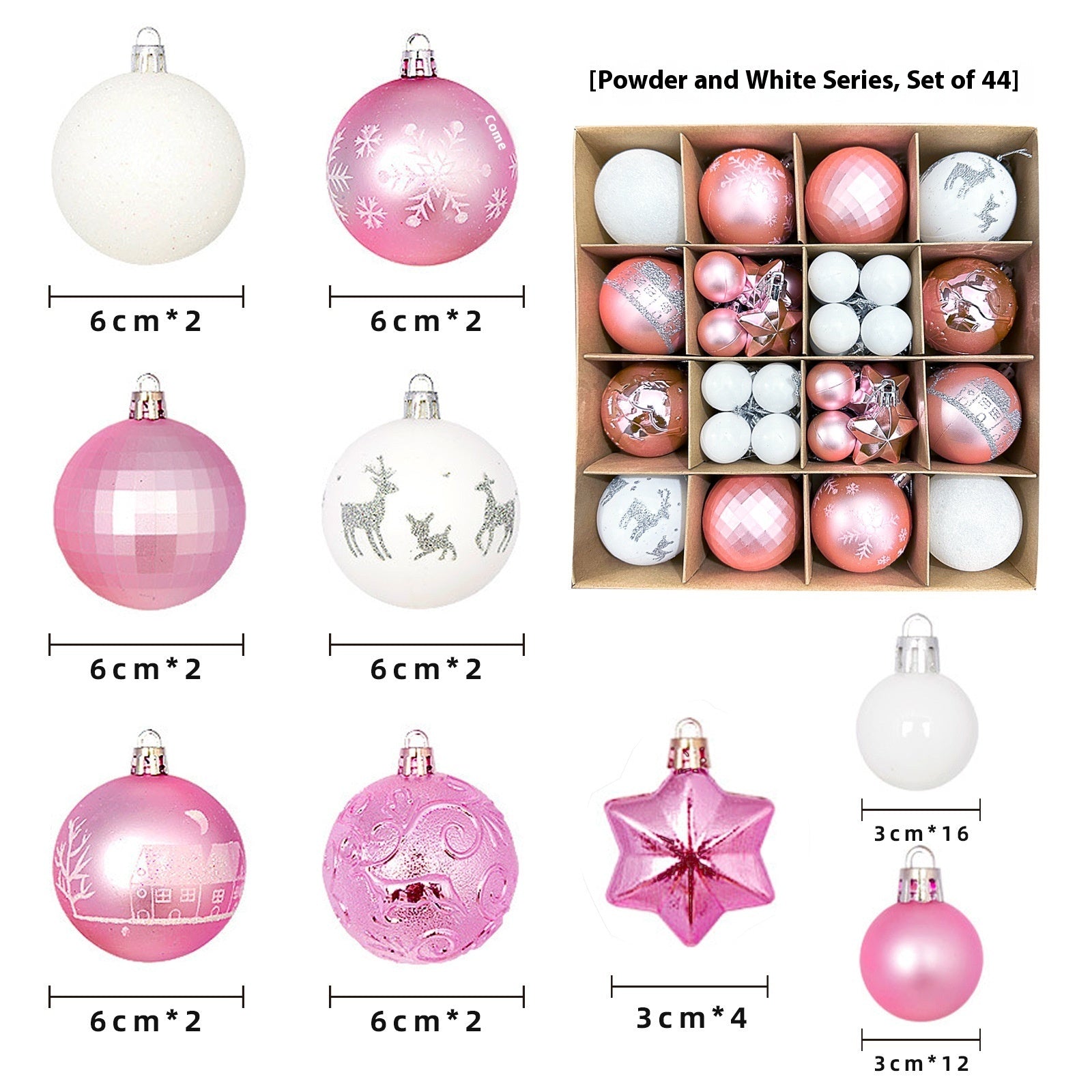 HKM-514003 Elegant Christmas Decoration Pendant - Electroplated Plastic Decorative Ball in Special-shaped Design, European & American Style