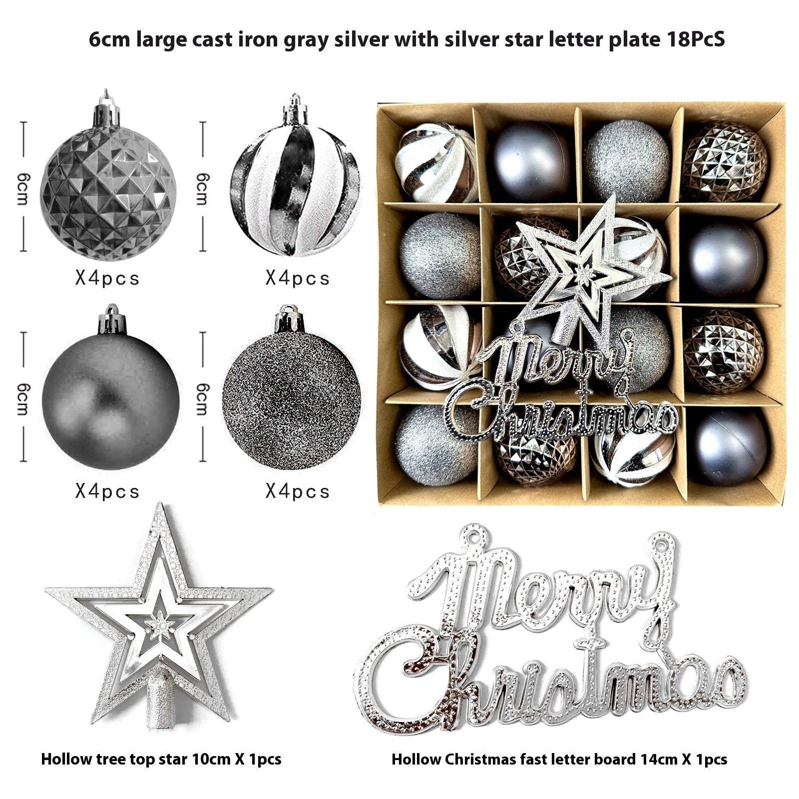 HKM-514003 Elegant Christmas Decoration Pendant - Electroplated Plastic Decorative Ball in Special-shaped Design, European & American Style