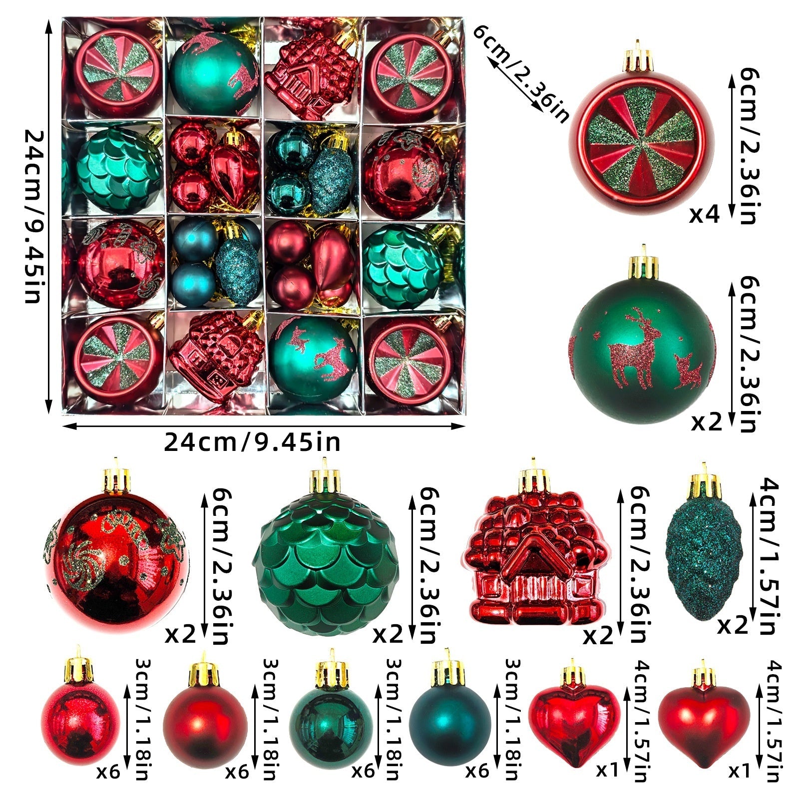 HKM-514003 Elegant Christmas Decoration Pendant - Electroplated Plastic Decorative Ball in Special-shaped Design, European & American Style