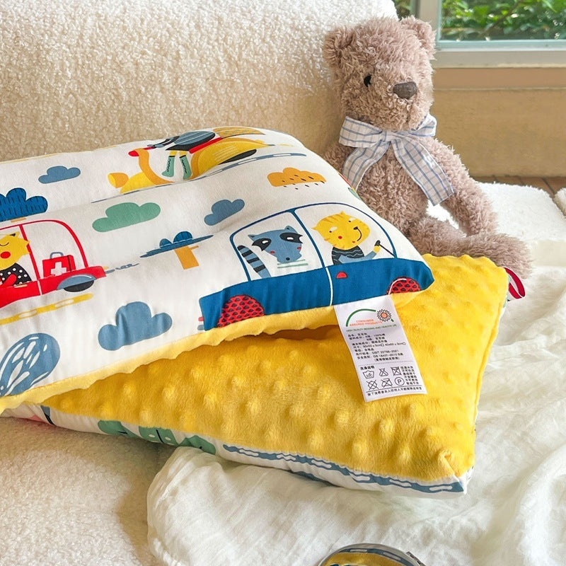 HKM-514003 Pure Cotton Breathable Baby Pillow for Children - 30x50CM - Colorful Designs Including Dinosaurs and Animals