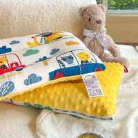 HKM-514003 Pure Cotton Breathable Baby Pillow for Children - 30x50CM - Colorful Designs Including Dinosaurs and Animals