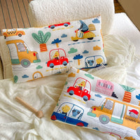 HKM-514003 Pure Cotton Breathable Baby Pillow for Children - 30x50CM - Colorful Designs Including Dinosaurs and Animals