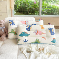 HKM-514003 Pure Cotton Breathable Baby Pillow for Children - 30x50CM - Colorful Designs Including Dinosaurs and Animals