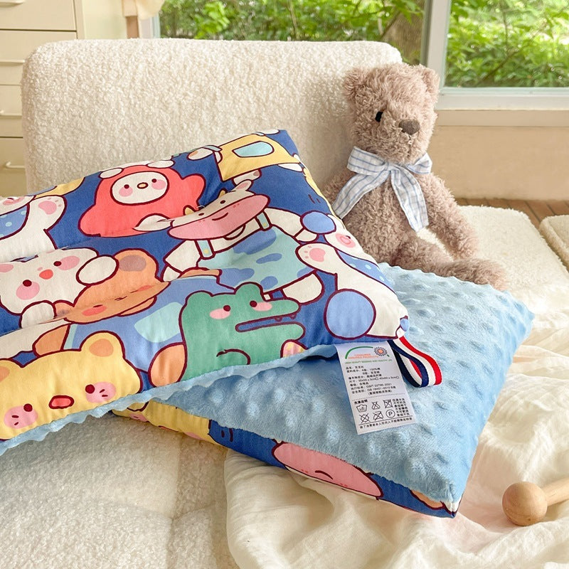 HKM-514003 Pure Cotton Breathable Baby Pillow for Children - 30x50CM - Colorful Designs Including Dinosaurs and Animals