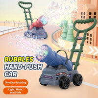HKM-514131 Automatic Electric Bubble Maker Trolley with Music for Kids Outdoor Play - Summer Soap Water Toy
