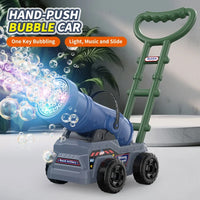 HKM-514131 Automatic Electric Bubble Maker Trolley with Music for Kids Outdoor Play - Summer Soap Water Toy